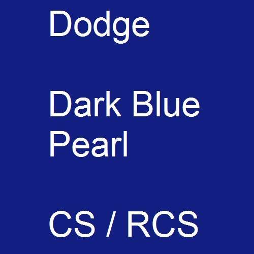 Dodge, Dark Blue Pearl, CS / RCS.